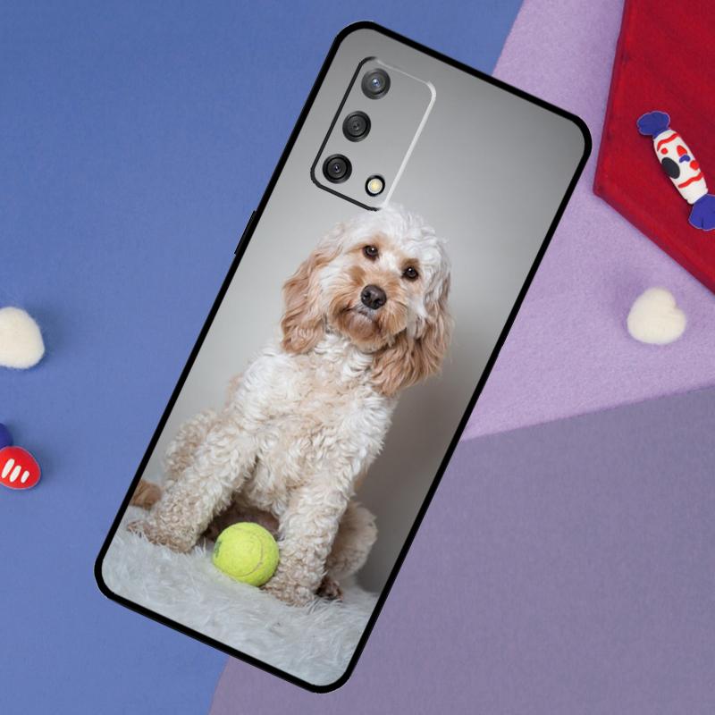 Cute Cockapoo Dog Case For Oppo A17 A60 A40 A80 A16 A76 A96 A98 A58 A78 A18 A38 A57 A74 A54 A94 A15 A5 A6 Pro