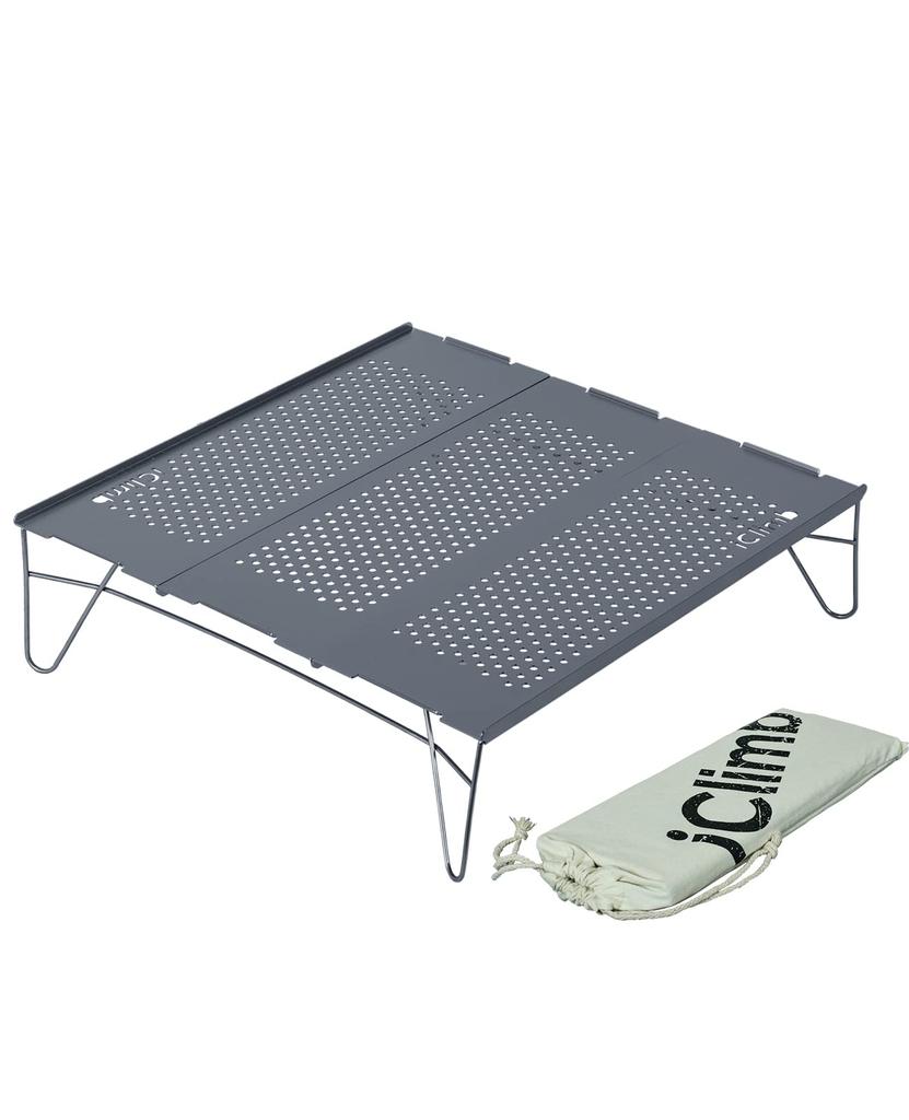iClimb Outdoor Table, Ultra Lightweight Folding Table, 23 Top Boards, Aluminum Camping Table, Roll Table, Load Capacity 30kg, Mini Table, BBQ,