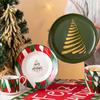 Изысканная Рождественская Керамическая Тарелка Легкая Роскошь Отель Ресторан Тарелки для Стейка Тарелка для Кухни для Домашней Вечеринки Пиалы для Риса Рождественские Подарки