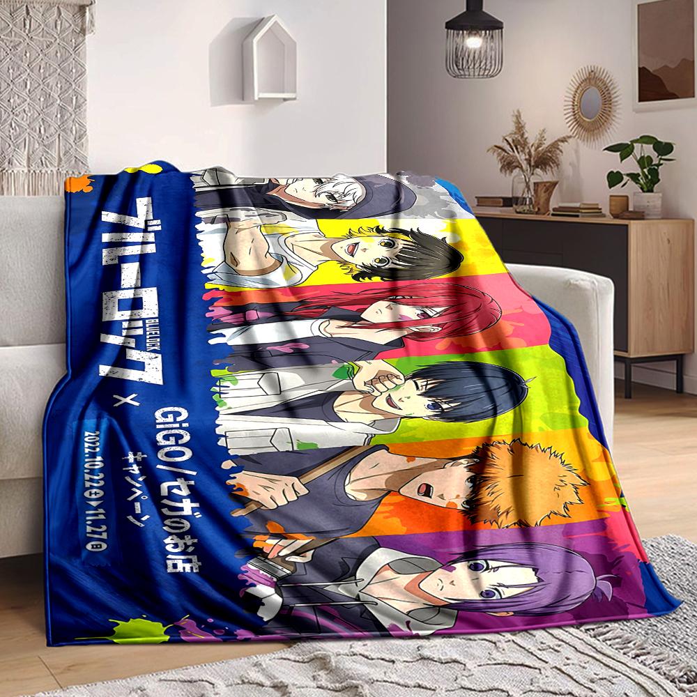 1Pc Colorful Anime Characters Flannel Blanket, Soft And Comfortable, Casual Warm, Camping Travel, Christmas, Halloween Xmas Gift S1421