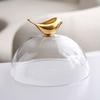 Nordic Light Luxury Bird Glass Cover Ornaments Display Decorations Model Room Hotel Desktop Fruit Plate Ornaments Dust Cover