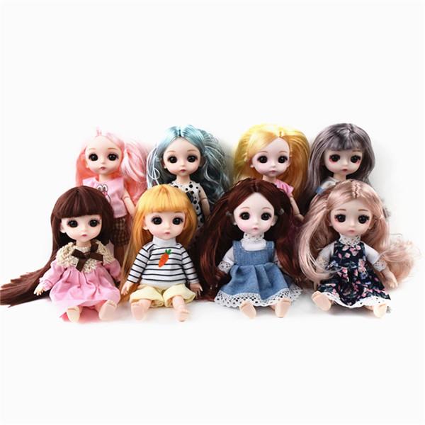 16 см большой глаз кукла моделирование принцесса одеваются игрушечная одежда кукла модный стиль случайный