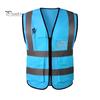 Рабочий жилет для мужчин и женщин, светоотражающий жилет с V-образным вырезом, без рукавов, на молнии, дышащий ночной защитный жилет