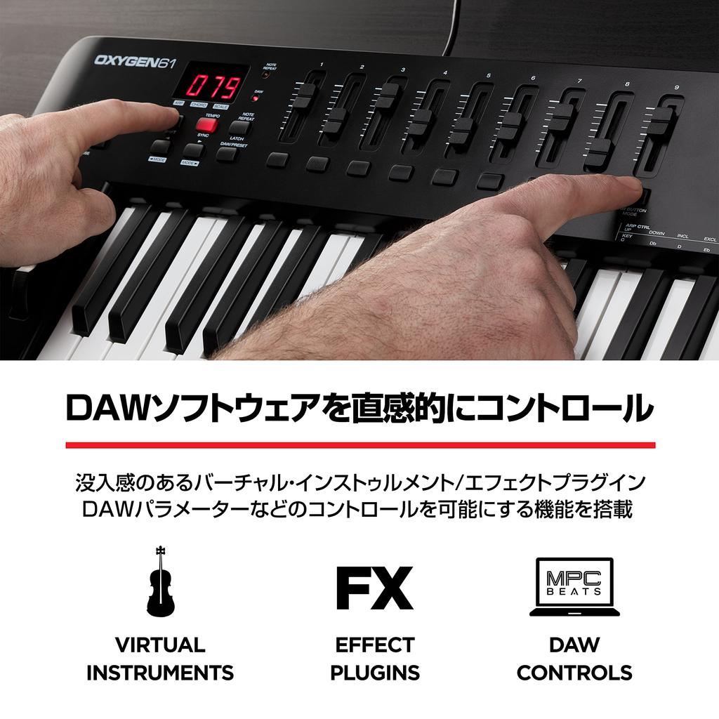 USB MIDI Keyboard 61 Native Instruments Sound Package Smart Chord Scale and Extensive Music Production Software Oxygen 61 MKV M-Audio Controller,