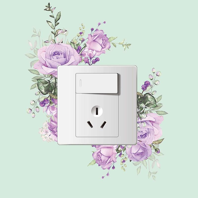 Романтичный цветок Switch Paste Home Background Beautification Декоративные наклейки на стену Самоклеящиеся обои