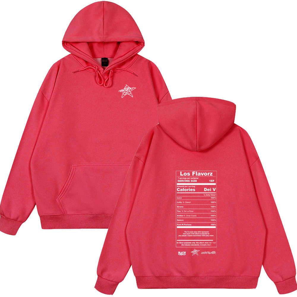 Rapper Dei V Los Flavorz Album 2025  Hoodies Men Women Clothing Fashion Hip Hop Long Sleeve Sweatshirt Casual Oversized Hoodies