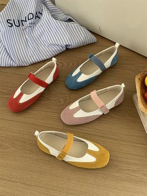 Модные туфли Мэри Джейн IPPEUM красного цвета, женские повседневные милые балетки для девочек, кроссовки-балетки