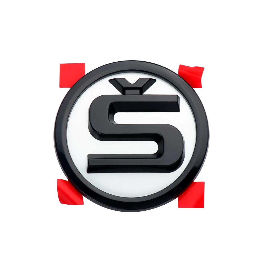 Car Sticker 2025 New 1pcs 8/9/10cm Car Emblem Badge Hood Front Rear Trunk Logo For Skoda Octavia Fabia Superb Kamiq Karoq Skoda