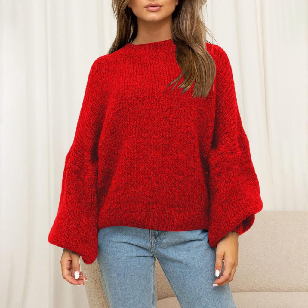Women's Casual Sweater Solid Color Casual Loose Sweater