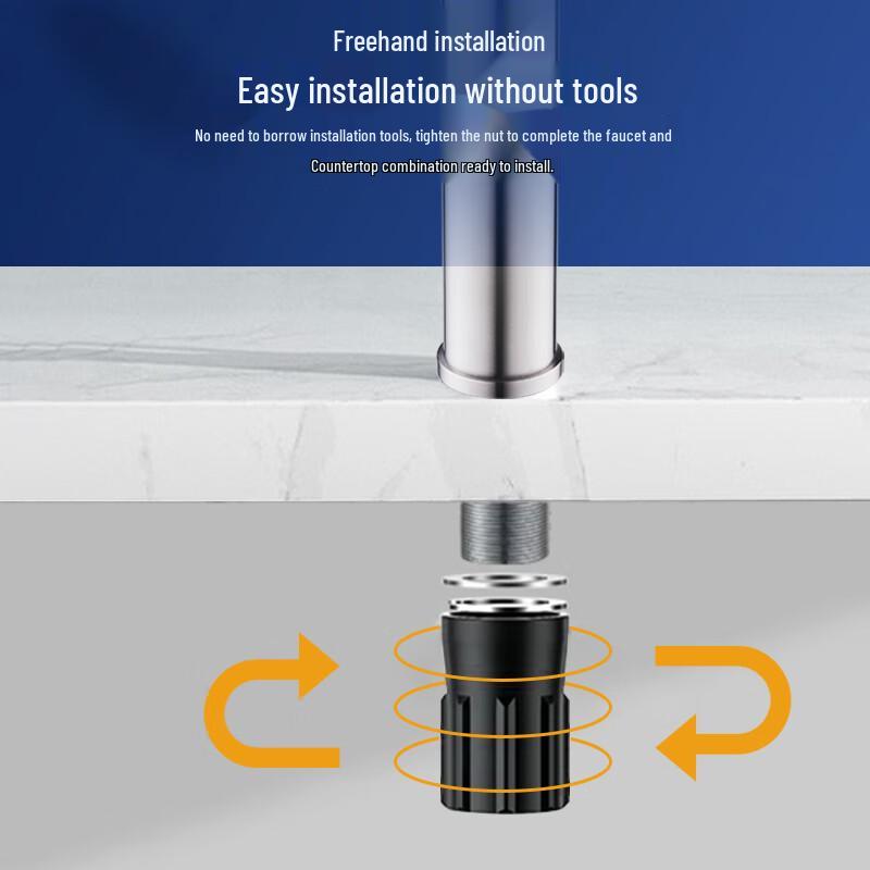 KEGOO K01018 Raised 304 Stainless Steel Basin Faucet