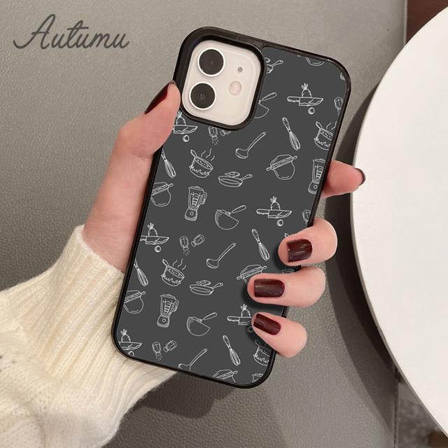 Baking Cooking Utensils Chef Phone Case for iPhone 17 Air 15 16 16e 11 12 13 14 Pro Max Plus Cover coque Fundas Shell