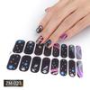 ZM Full Cover No-Cure Gel Nail Wraps, Halloween Style Autumn Winter Nail Stickers, Nail Patch Films