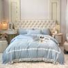 Washed Silk Comforter Bedding 4-piece Set Princess Style Lace Lace 3-piece Set