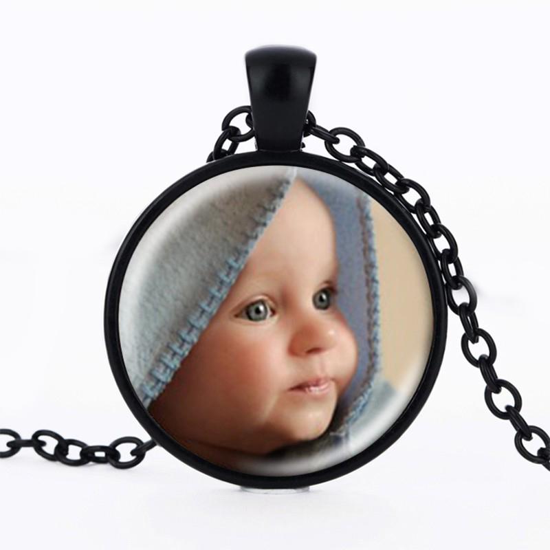 ZBOZWEI Personalizeds Photo Pendants Custom Necklace Photo of Baby Child Mom Dad Grandparent Loved One Gift Family Member Gift