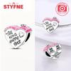 New 925 Silver Sparkling Magic Cube Love Charm Red Heart Beads DIY for Women Bracelet Fine Jewelry Gift Accessories