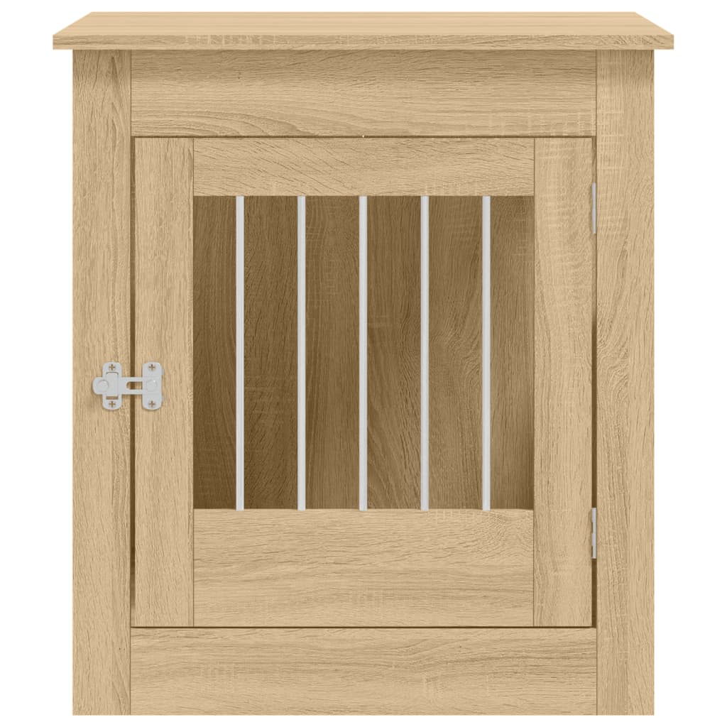 Furniture Style Dog Crate in Sonoma Oak 64.5 x 80 x 71 cm Particleboard