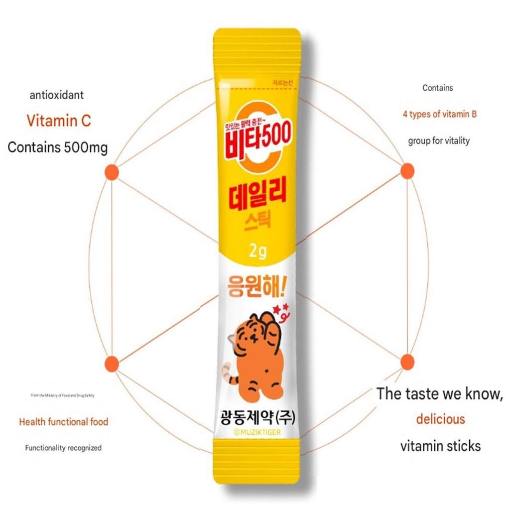 [Kwangdong] Vita500 Мультивитаминный ежедневный стик 2 г x 180 упаковок, 360 г