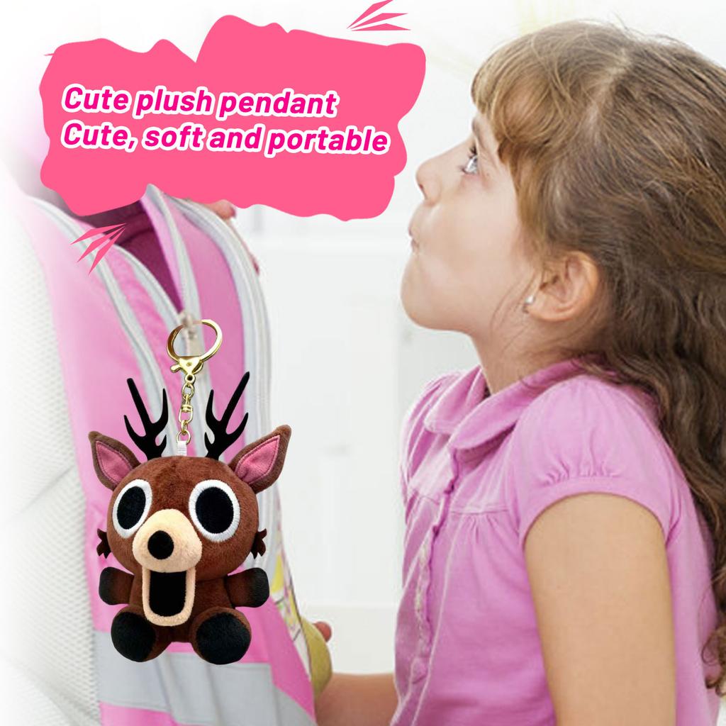 Plush Toy Keychain - Cute Stuffed Animal Key Ring, Soft Portable Charm For Bags/Keys, Gift For Kids & Adults