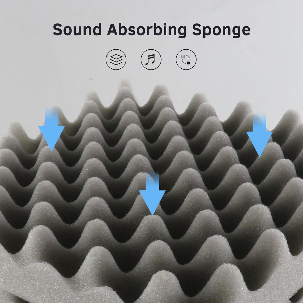 Muslady 12PCS 30 * 30 * 5cm Acoustic Foam Panels Egg Foam Pad Sound Isolation Foam for Home Studio