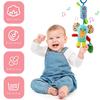 3Pcs Baby Soft Hanging Rattle Squeaky Toy Baby Crib Hanging Toy Gentle Plush Animal Rattle