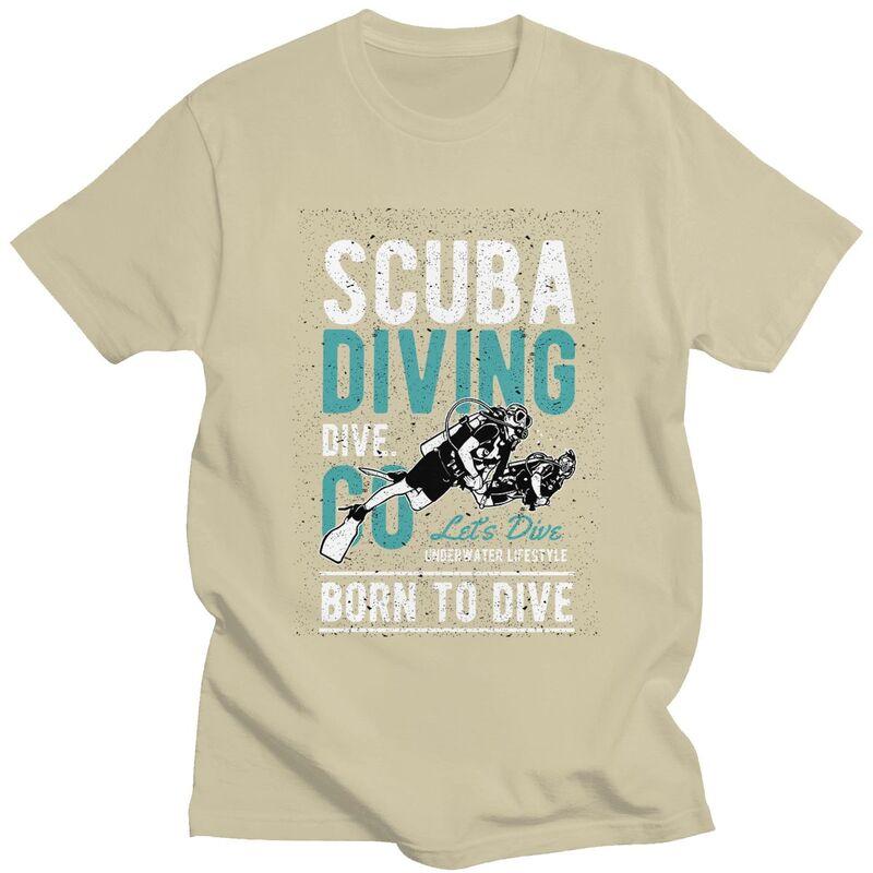 Custom Funny Scuba Diving Diver Gift Tshirts for Unisex Short Sleeve Leisure T Shirt T-shirts Pure Cotton Tees Gift