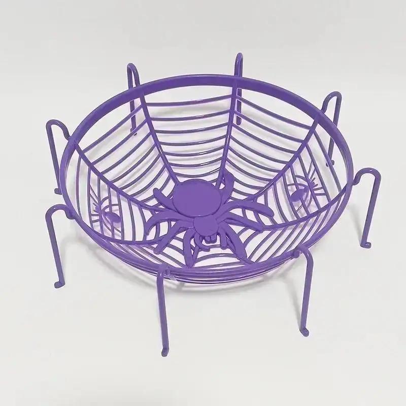 1 Pcs Creative Design Halloween Fruit Tray Practical Spider Web Snack Platter Festival Party Candy Tray Home Decorative Goods