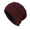Шапка шерстяная вязаная Tide Winter Plus Velvet Warm Diamond Shape Hedging Men's Outdoor Cap