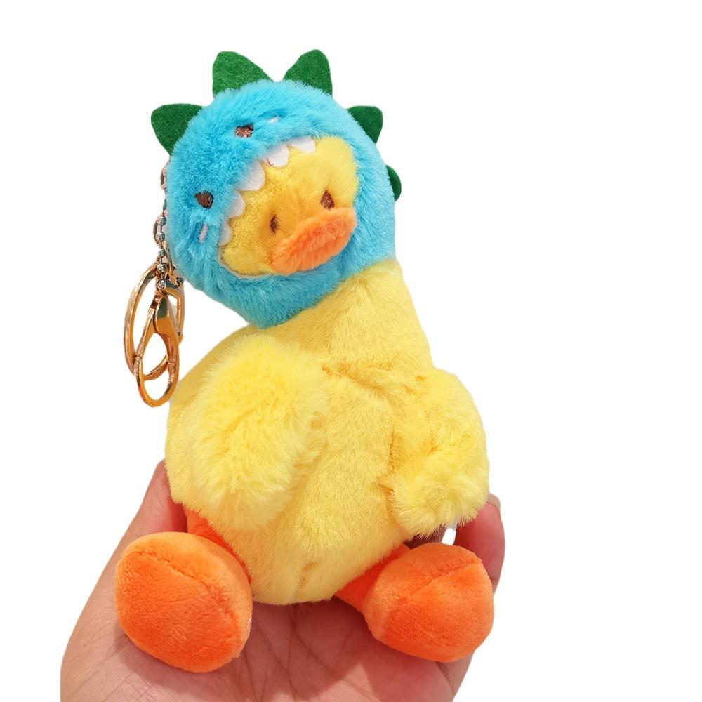 Cute Tilted Duck Fun Head Cover Plush Keychain Pendant Dolls and Dolls Hanging Ornaments Doll Grab Machine