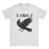 F-Caw-F Забавная Черная Птица Мем Мужские Футболки Crazy Tees Короткий Рукав Круглый Вырез Футболки Чистый Хлопок Классические Топы