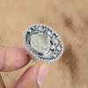 Июньский Натуральный Лунный Камень Стерлинговое Серебро Заявление Обещание Кольцо Ювелирное Изделие