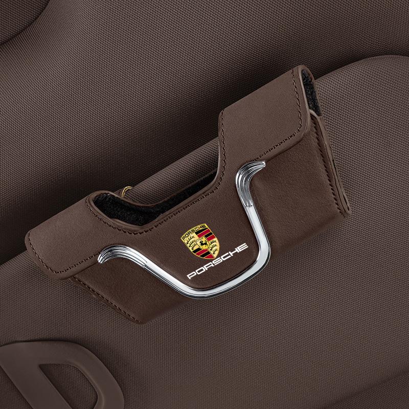 Metal Car Sun Visor Glasses Card Clips For Porsche Cayenne Panamera Macan 911 718 Taycan Boxster Cayman 918 Pajun Accessories FU3