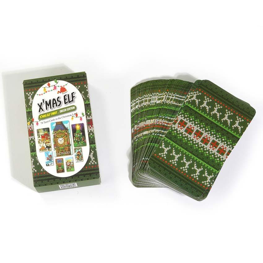 10.3 X 6cm X'MAS ELF Tarot Deck Green Edition Card Game