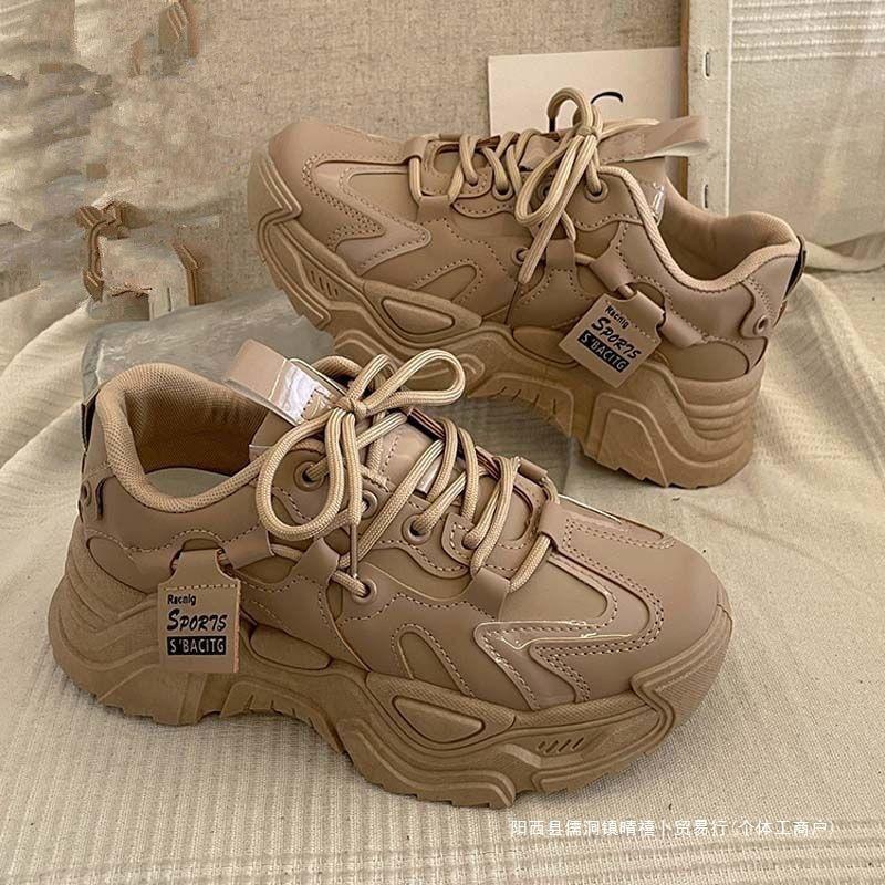 Весна 2025 в корейской версии новых папиных кроссовок женские студенческие универсальные спортивные кроссовки женские повседневные кроссовки на толстой подошве для увеличения роста