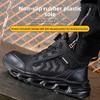 Winter Work Shoes Man Plastic Toe Sneakers Construction Site Lightweight Non-slip Safety Shoes with Rotary Button Safety Boots