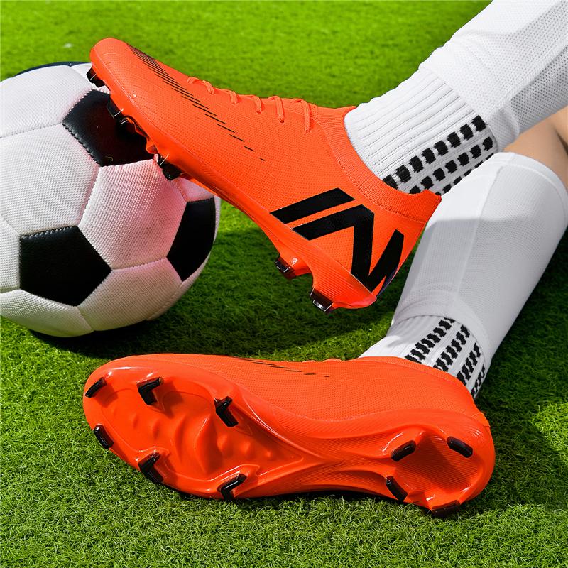 New Men Match Football Boots Cleats Ultralight Training Soccer Shoes Breathable Long Spikes Indoor Sneakers Grass Drop Shipping