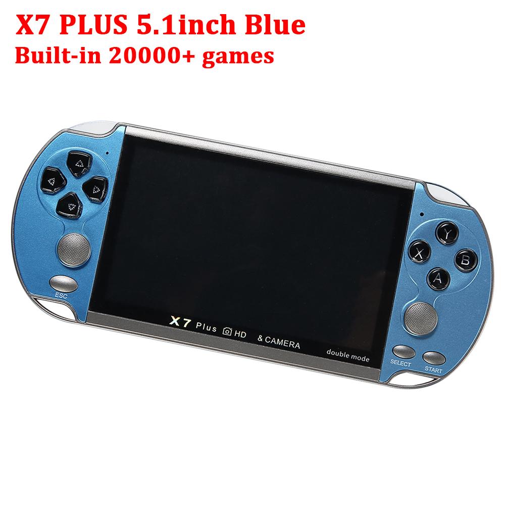 Портативная портативная игровая консоль X7/x7 Plus/x12/x12 Plus, 4,3/5,1/7,1-дюймовый HD-экран, игровой плеер, встроенный 10000+ классических игр