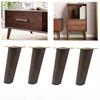 4pcs Wooden Solid Furniture Legs Oblique Straight Adjustable Height Cabinet Legs Modern Short Non-slip Design Chair Foot