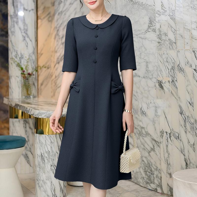 ZANZEA Женское повседневное летнее платье с коротким рукавом и кукольным воротником