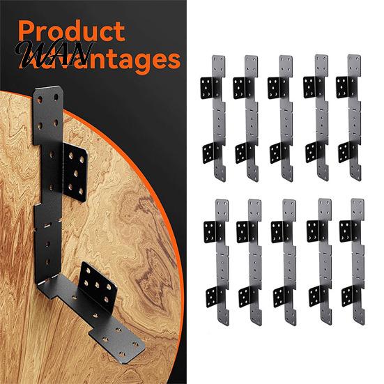 Adjustable Hanger Bracket 10Pcs Stair Stringer Heavy Duty 18 Gauge Deck Universal Metal Connector for 2x12