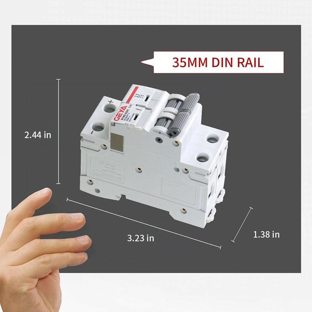 Solar DC Mini Circuit Breaker 2P MCB 6 10 16 25 32 40 50 63 80 100 125Amp