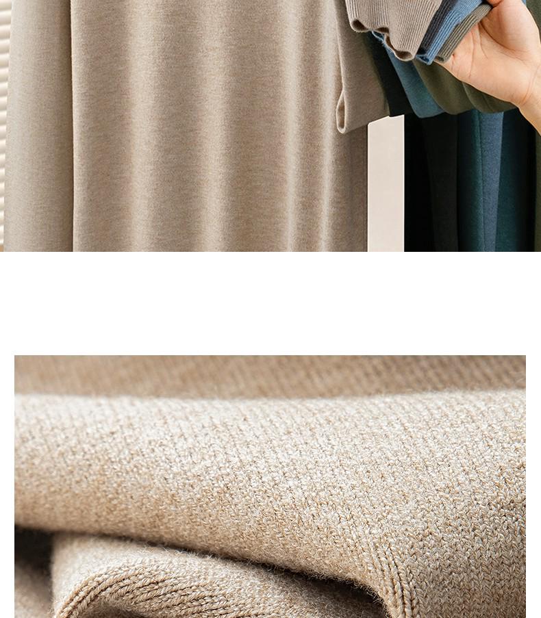 Мужской свитер-полуводолазка из модала из мерсеризованной шерсти высшего качества - теплая трикотажная модель средней длины для осени/зимы