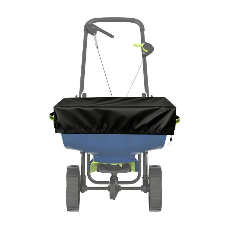 Waterproof Spreader Cover 210D/420D/600D Oxford Fabric For 85-100Lb Fertilization Salt Spreader With Reflective Handle