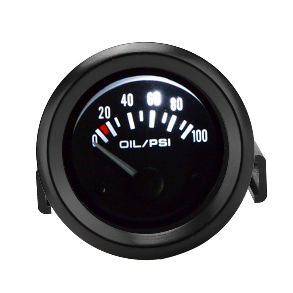52mm 2in 12V Universal Car Electromagnetic Oil Pressure Gauge Indicator Auto Modified Meter