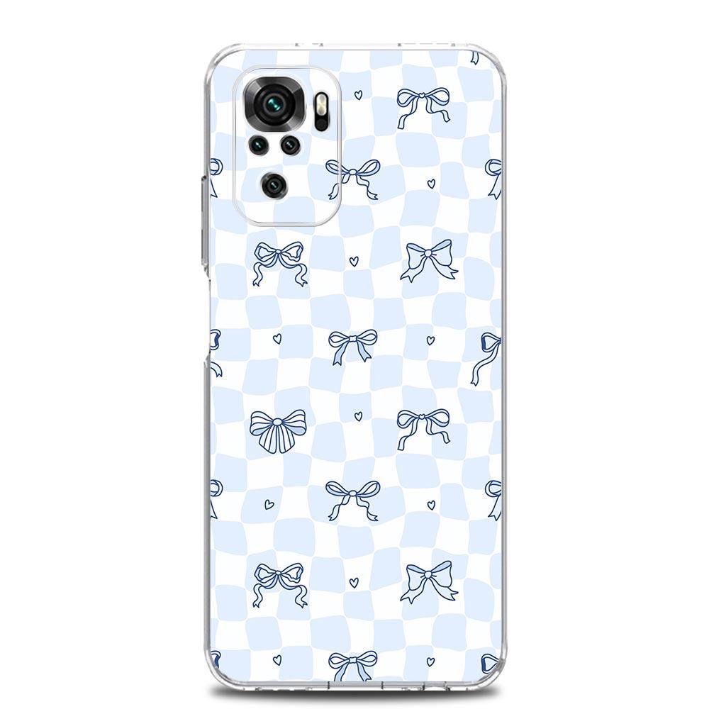 Чехол для телефона для Xiaomi Redmi Note 15 14 13 12 4G 10 11 Pro Plus 5G 14C 13C 12C 10C Прозрачный Мягкий ТПУ Чехол Милый Розовый Сердечко Бант