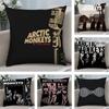 A-Arctic Monkeys Наволочка Короткий плюш Двусторонняя печать Квадратные наволочки для диванных подушек Домашний декор для дивана