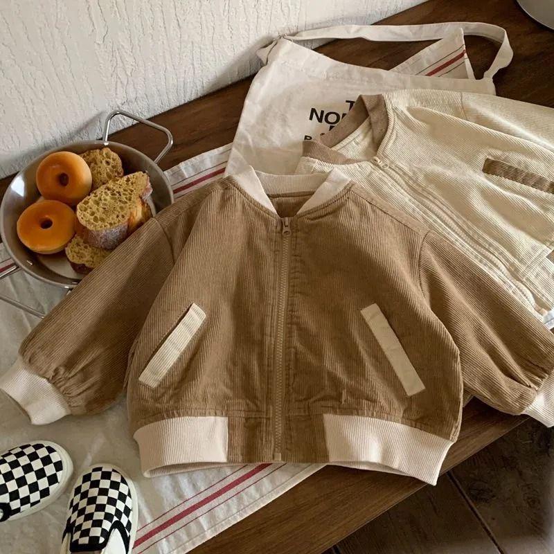 Boys' Fashionable Corduroy Jacket - Spring & Autumn Toddler Casual Cardigan