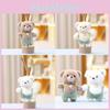 Plush Miniature Cuddly Rompers Bear Doll Keychain For Kid Gift Collect And