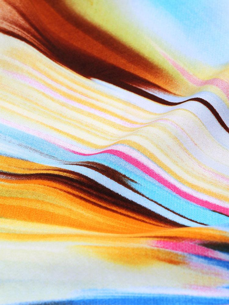 EDOLYNSA Yellow Fashion Kaftan Women's Loose Robe Fresh Dress Breathable Vacation Party Long Dress Swimsuit Cover-up Outfit Q1594