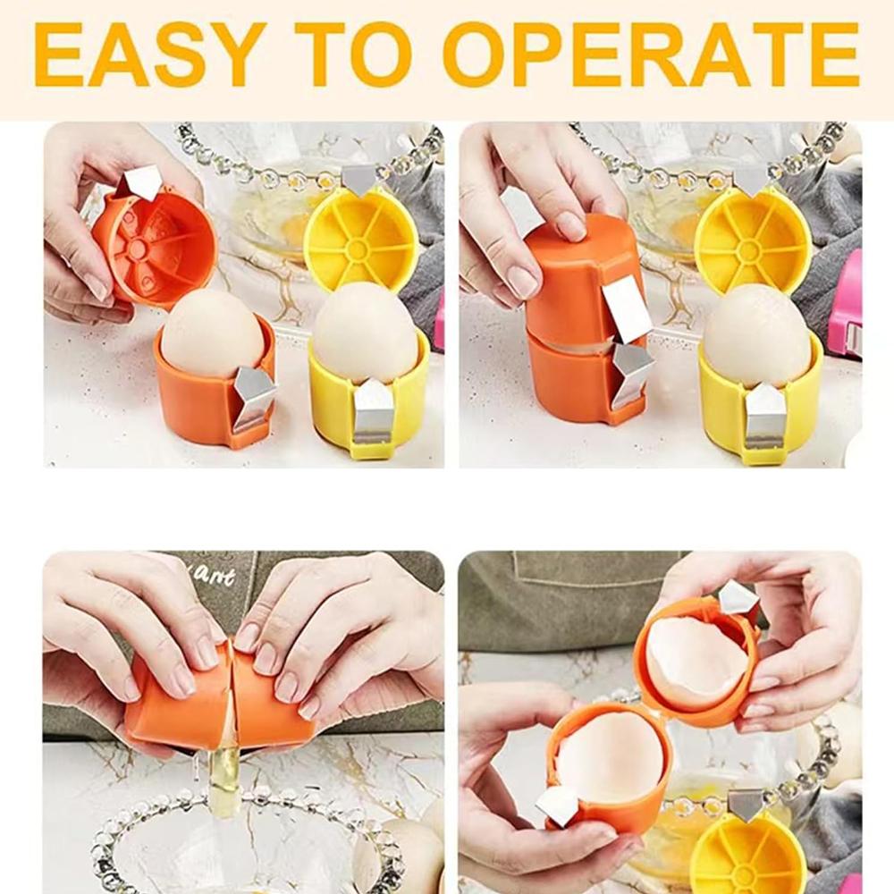 New Egg Cracker for Raw Eggs Breaker Egg Shell Cutter Kitchen Gadgets