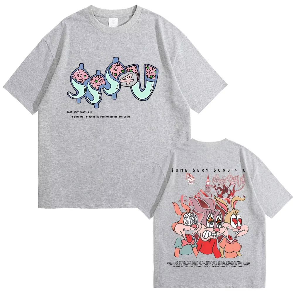 Limited Rapper PARTYNEXTDOOR & Drake Some Sexy Songs 4 U SSS4U 2025 Merch T-shirt Men's Women Fashion Hip Hop Oversized T Shirts